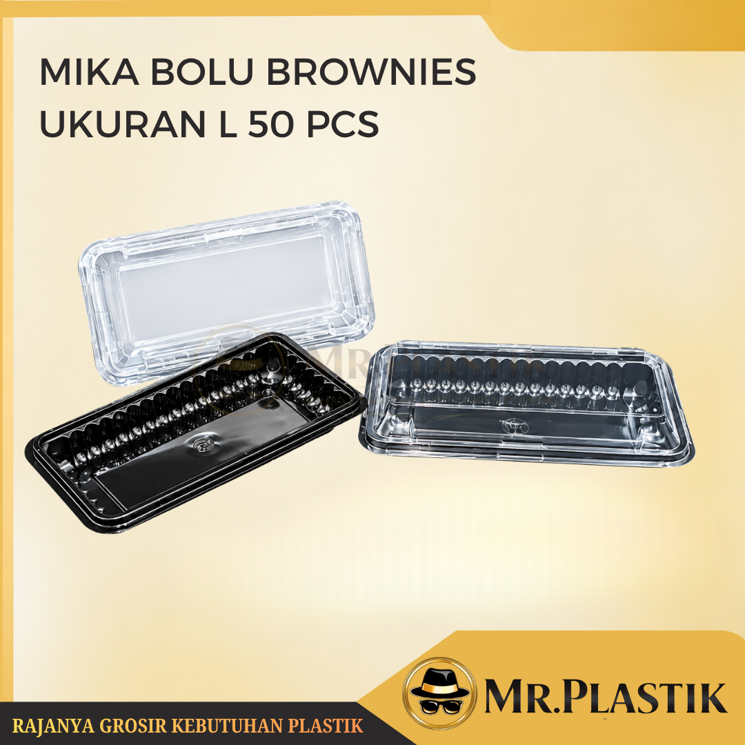 1 DUS MIKA BOLU BROWNIES ukuran L 4PACK/200 pcs
